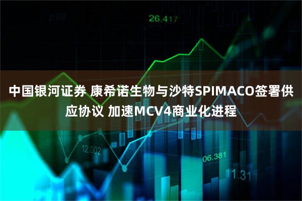中国银河证券 康希诺生物与沙特SPIMACO签署供应协议 加速MCV4商业化进程