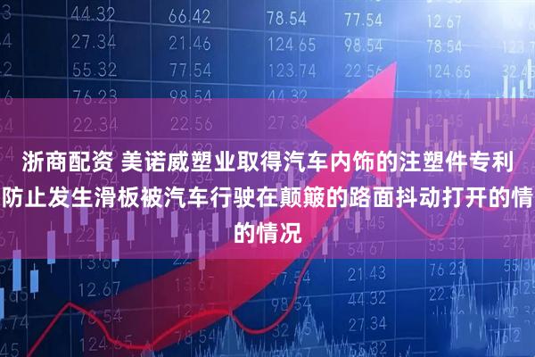 浙商配资 美诺威塑业取得汽车内饰的注塑件专利，防止发生滑板被汽车行驶在颠簸的路面抖动打开的情况